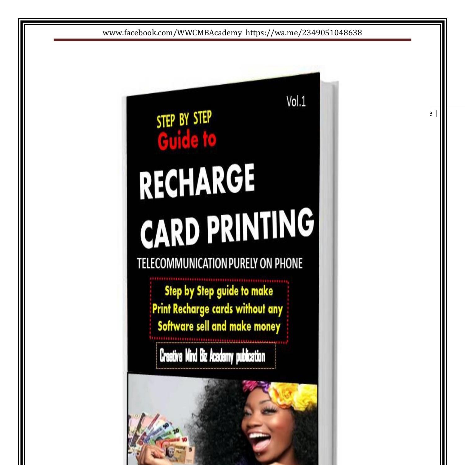 business plan on recharge card printing